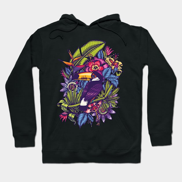 Tropical scene Hoodie by kataszep